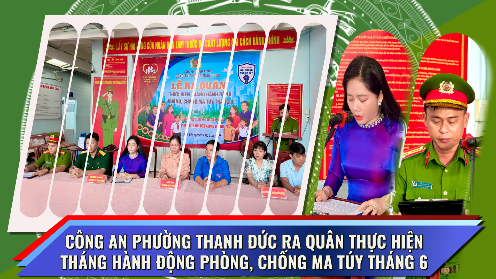 Công an phường Thanh Đức ra quân thực hiện tháng hành động phòng, chống ma túy tháng 6