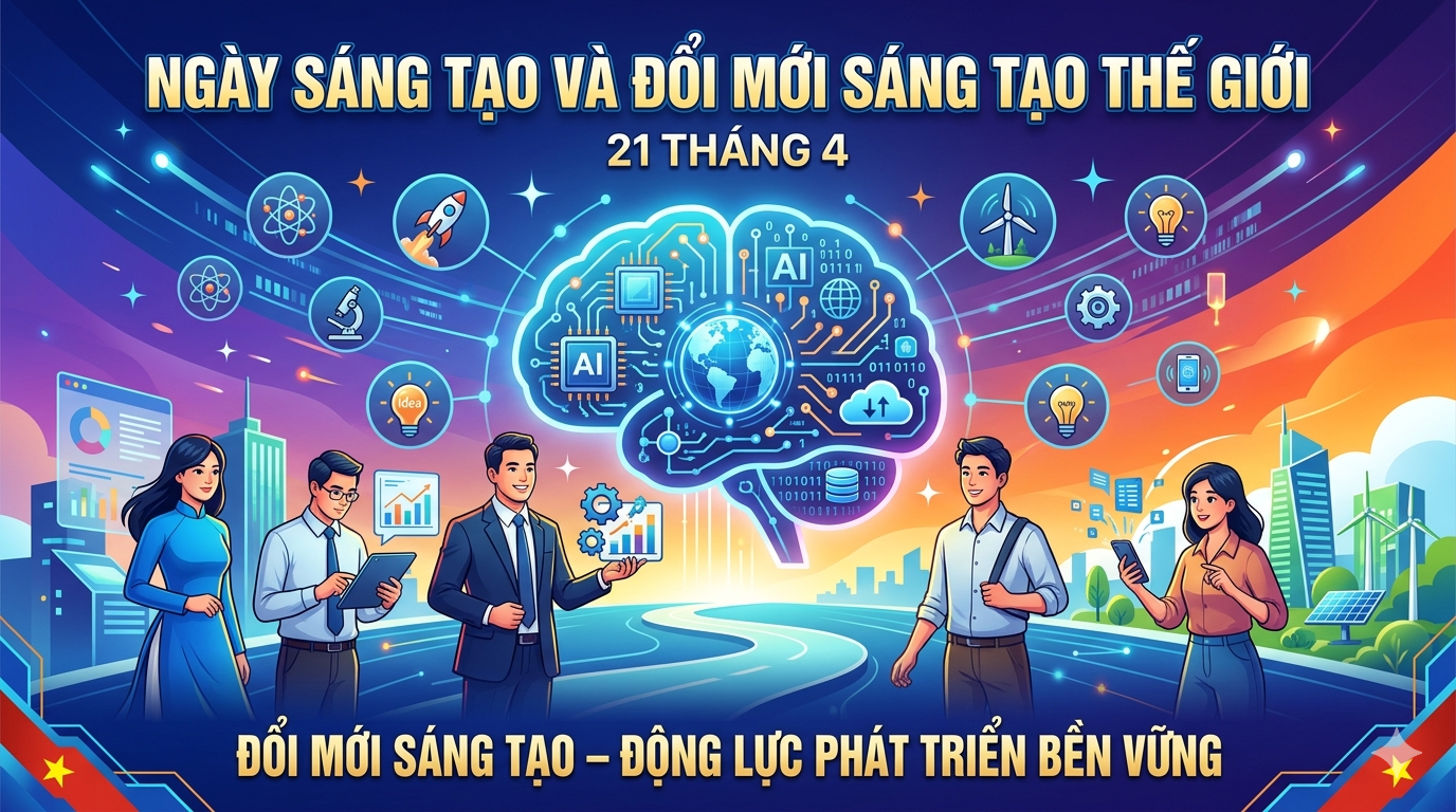 Nhiệt liệt chào mừng Ngày Sáng tạo và Đổi mới sáng tạo thế giới - 21/4/2026