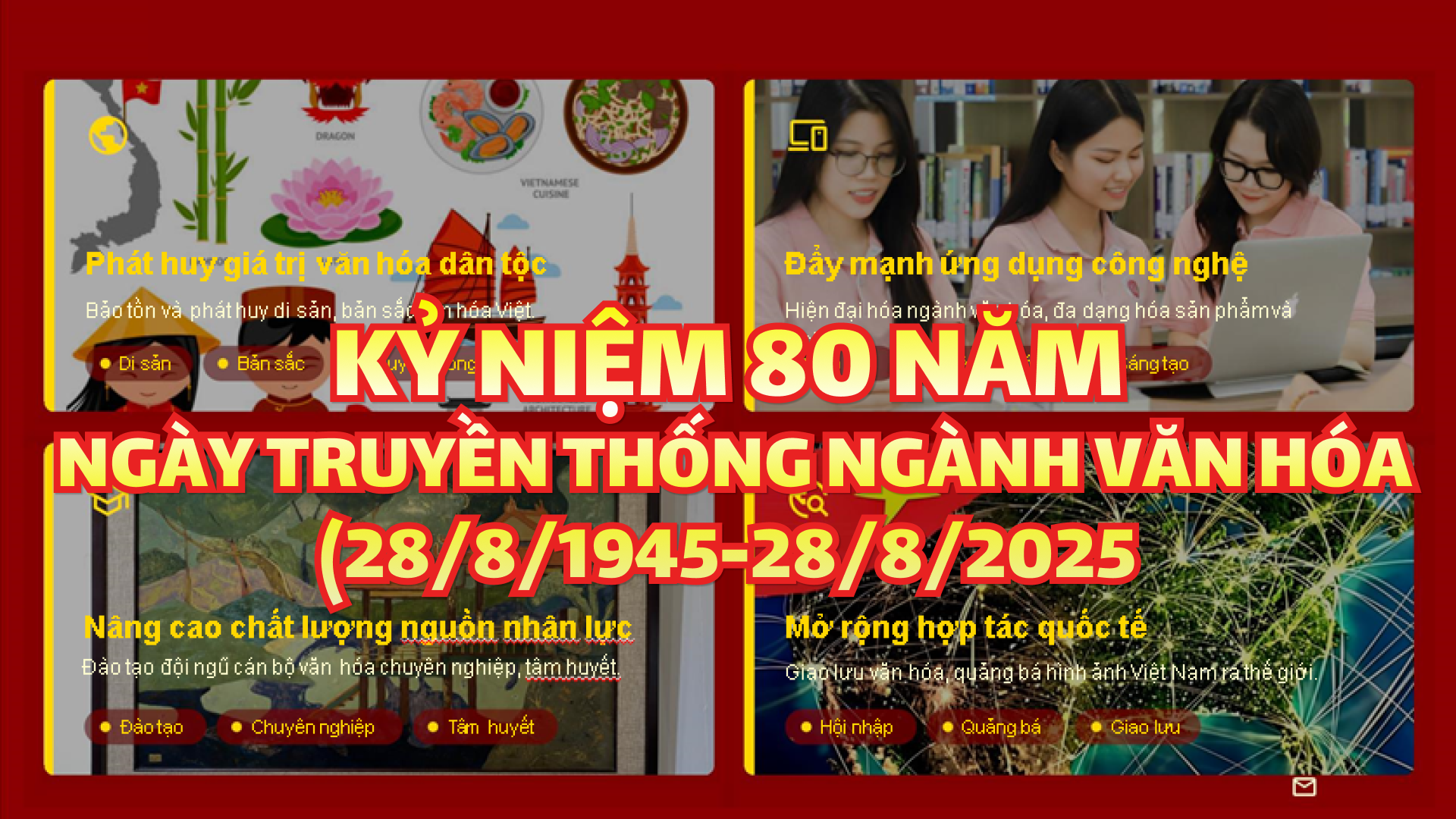 Kỷ niệm 80 năm Ngày truyền thống Ngành Văn hóa (28/8/1945 – 28/8/2025)