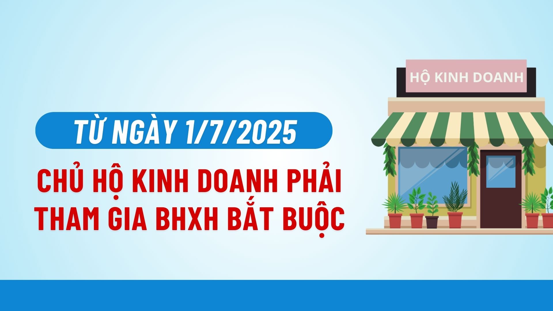 Chủ hộ kinh doanh có đăng ký kinh doanh tham gia BHXH, BHYT bắt buộc từ ngày 01/7/2025